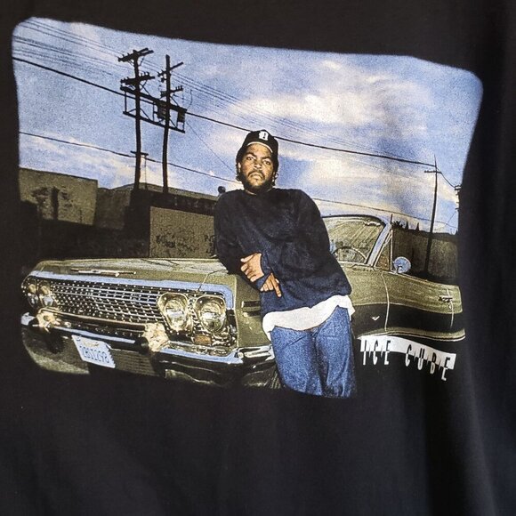 Ice Cube Graphic Print T-Shirt Tee Short Sleeve Crewneck Black Size Men's M NEW - Picture 6 of 8